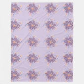 Whimsical Floral Grid Fleecedecke (Vorderseite)