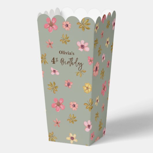 Whimsical Floral Hübsch Niedlich Girly Blume Sweet Geschenkschachtel (Vorderseite)