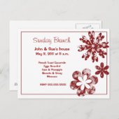 Whimsical Floral Invites Einladungspostkarte (Vorne/Hinten)