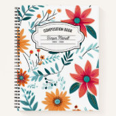 Whimsical Floral-Komposition-Notebook Notizblock (Vorderseite)