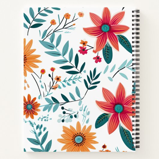 Whimsical Floral-Komposition-Notebook Notizblock (Rückseite)