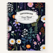 Whimsical Floral-Komposition-Notebook Notizblock (Vorderseite)