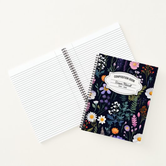 Whimsical Floral-Komposition-Notebook Notizblock (Innenseite)
