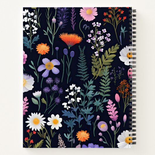 Whimsical Floral-Komposition-Notebook Notizblock (Rückseite)