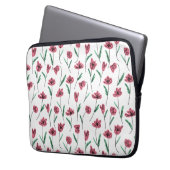 Whimsical Floral Laptop Case - Scribbly Blume (Vorderseite Links)