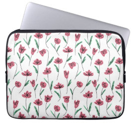 Whimsical Floral Laptop Case - Scribbly Blume