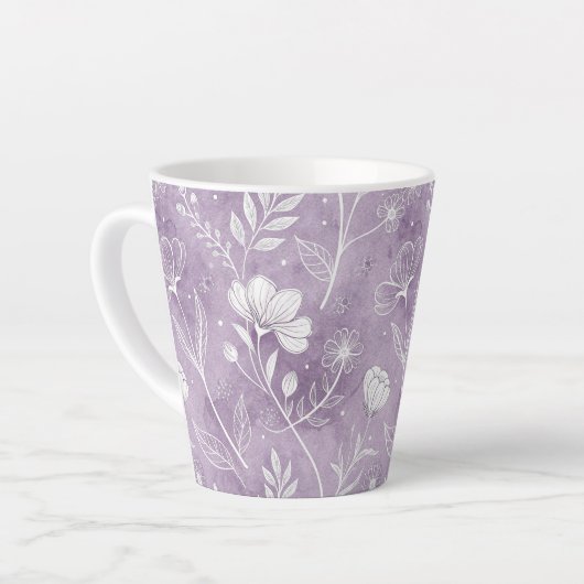 Whimsical Floral Latte Mug Milchtasse (Linke Ecke)