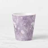 Whimsical Floral Latte Mug Milchtasse (Vorderseite)