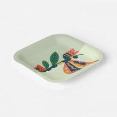 Whimsical floral Libellen-Design Pappteller (Gewinkelt)