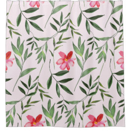 Whimsical floral Light & Love Duschvorhang