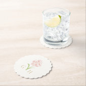 Whimsical Floral Line gezeichnet Rose Hochzeit Untersetzer (Vor Ort)