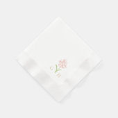 Whimsical Floral Line gezeichnet Rose Napkins Serviette (Ecke)