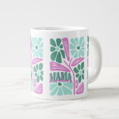 Whimsical Floral Mama  Jumbo-Tasse (Vorderseite Rechts)