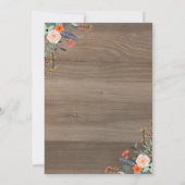 Whimsical Floral Mason Jar GRILLEN Einladung (Rückseite)