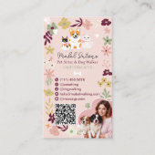 Whimsical floral niedlich klassisch Haustier Sitte Visitenkarte (Vorderseite)