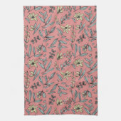Whimsical Floral on Blush Kitchtuch Geschirrtuch (Vertikal)