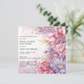 Whimsical Floral Open House Brautparty Einladung (Stehend Vorderseite)
