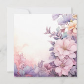 Whimsical Floral Open House Brautparty Einladung (Rückseite)