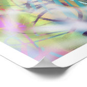 Whimsical Floral Print Original Art Poster (Ecke)