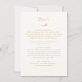 Whimsical Floral Rose & Ivory Hochzeiten Details (Vorderseite)