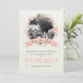 Whimsical Floral Save the Date Fotokarte (Stehend Vorderseite)