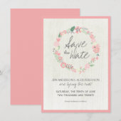 Whimsical Floral Save the Date Wedding Card (Vorne/Hinten)