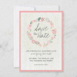 Whimsical Floral Save the Date Wedding Card