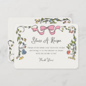 Whimsical Floral Share A Recia Einladung einfügen (Vorne/Hinten)