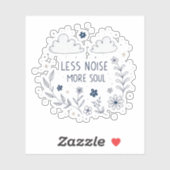 Whimsical Floral Soul Quote Line Art Aufkleber (Blatt)