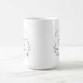 Whimsical Floral Soul Quote Line Art Kaffeetasse (Mittel)