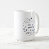 Whimsical Floral Soul Quote Line Art Kaffeetasse (VorderseiteRechts)