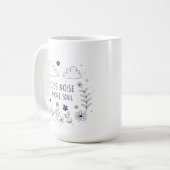 Whimsical Floral Soul Quote Line Art Kaffeetasse (Vorderseite Links)
