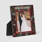 Whimsical Floral Stars Foto Maßgeschneiderte Namen Fotoplatte (Vorderseite)