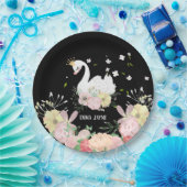 Whimsical Floral Swan Birthday Paper Teller (Party)