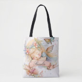 Whimsical Floral Sweet Dreams Schlafmädchen Tasche (Vorderseite)