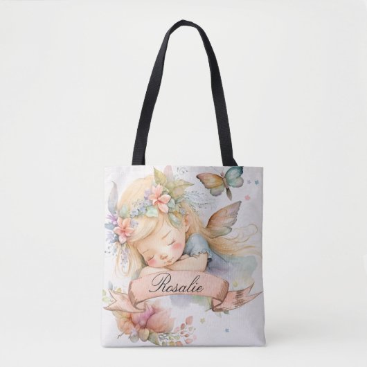 Whimsical Floral Sweet Dreams Schlafmädchen Tasche (Vorderseite)