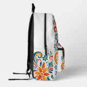 Whimsical Floral Swirl Backpack Bedruckter Rucksack (Links)