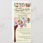 Whimsical Floral Tree Post Wedding Party Einladung (Vorne/Hinten)