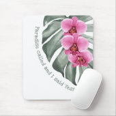 Whimsical Floral Tropical Quote Paradies genannt Mousepad (Mit Mouse)