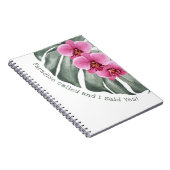 Whimsical Floral Tropical Zitat Paradies genannt Notizblock (Rechte Seite)