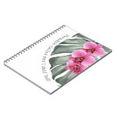 Whimsical Floral Tropical Zitat Paradies genannt Notizblock (Linke Seite)