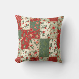 Whimsical Floral Vintage Weihnachtsdecke Muster Kissen