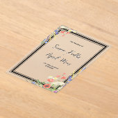 Whimsical Floral watercolor Hochzeit Acryleinladungen (Ablage )