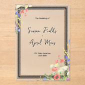 Whimsical Floral watercolor Hochzeit Acryleinladungen (Vorderseite)