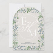 Whimsical Floral Watercolor Photo Save the Date Einladung (Rückseite)