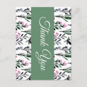 Whimsical Floral Watercolor Wedding Postkarte (Vorderseite)