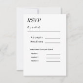 Whimsical Floral Watercolor Wedding RSVP Karte (Vorderseite)
