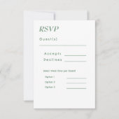 Whimsical Floral Watercolor Wedding RSVP Karte (Vorderseite)