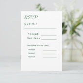 Whimsical Floral Watercolor Wedding RSVP Karte (Stehend Vorderseite)
