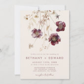 Whimsical Floral Wedding Einladung (Vorderseite)